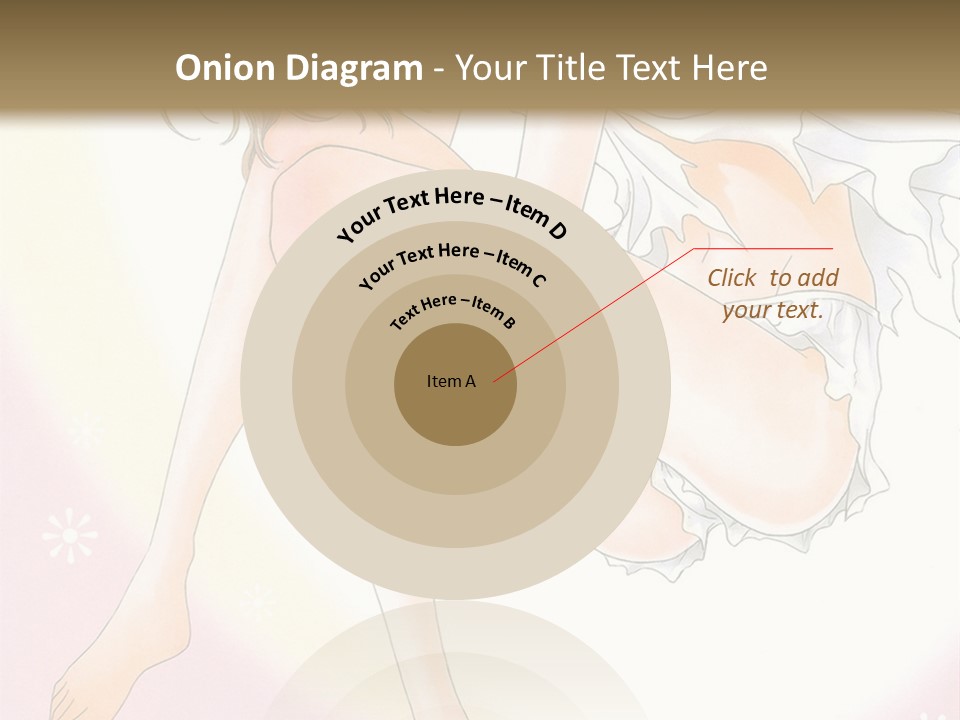 A Naked Woman Is Sitting On A Pink Background PowerPoint Template