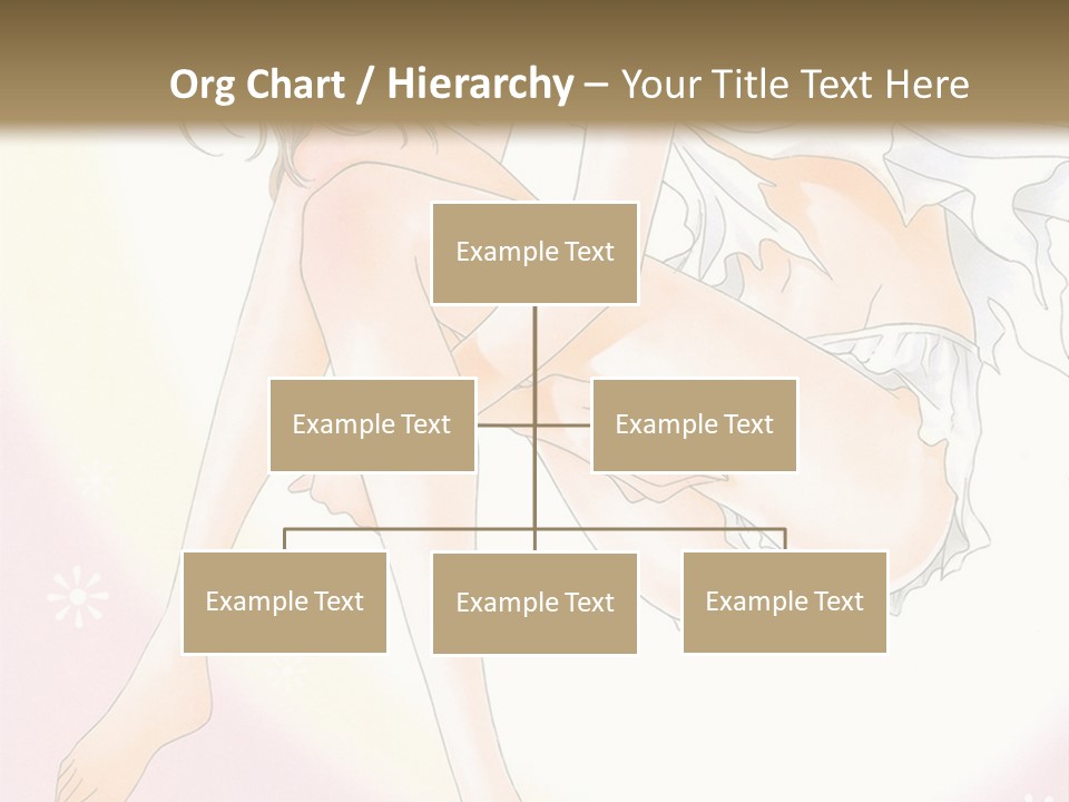A Naked Woman Is Sitting On A Pink Background PowerPoint Template