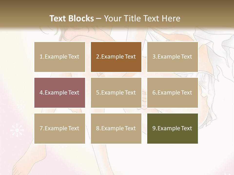 A Naked Woman Is Sitting On A Pink Background PowerPoint Template