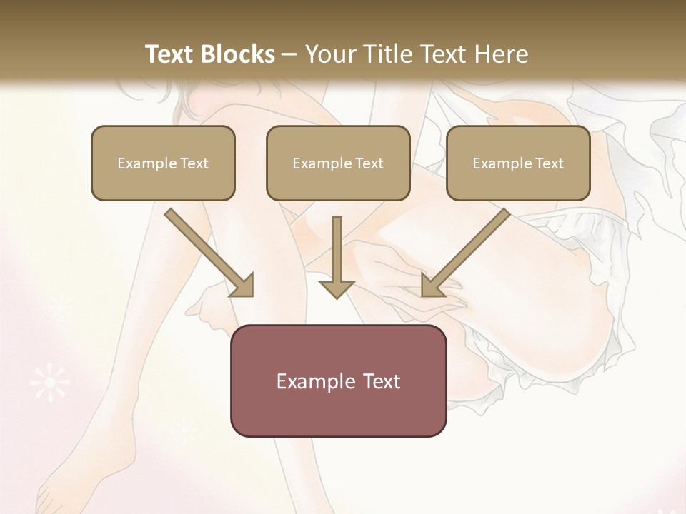 A Naked Woman Is Sitting On A Pink Background PowerPoint Template