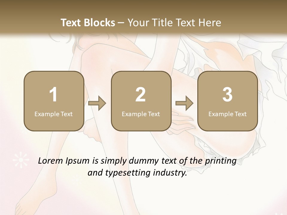 A Naked Woman Is Sitting On A Pink Background PowerPoint Template