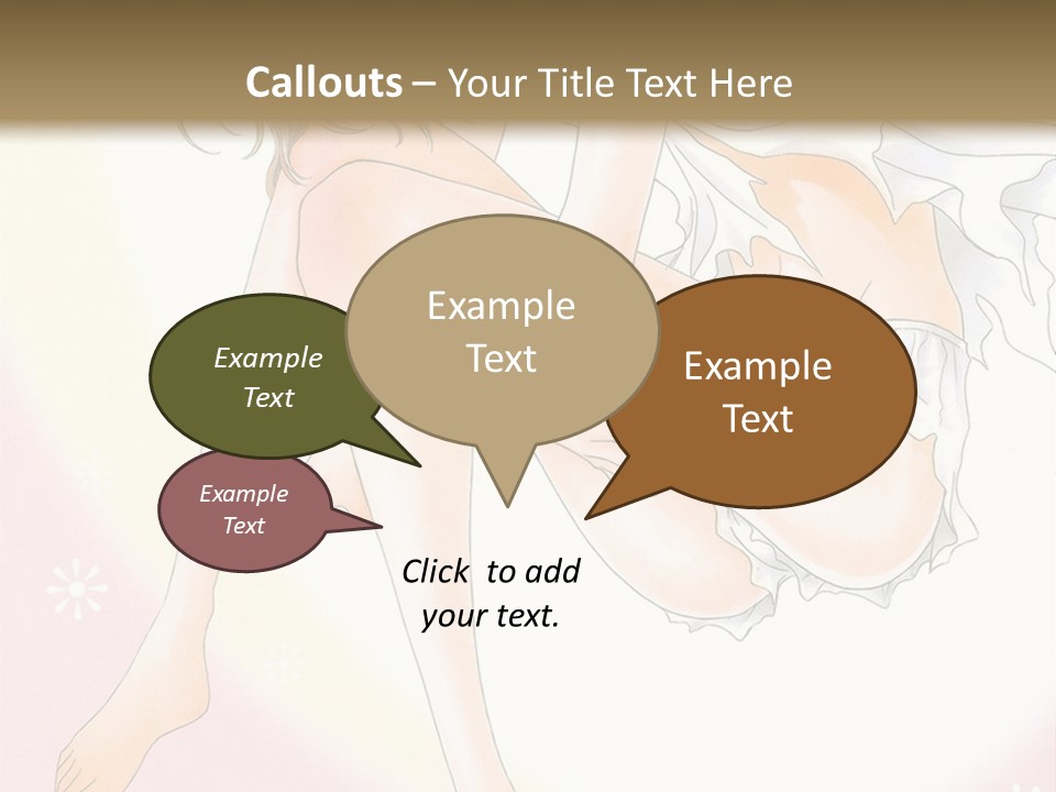 A Naked Woman Is Sitting On A Pink Background PowerPoint Template