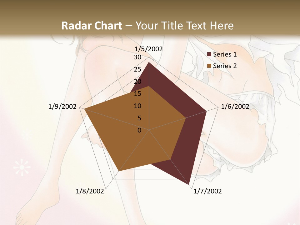 A Naked Woman Is Sitting On A Pink Background PowerPoint Template
