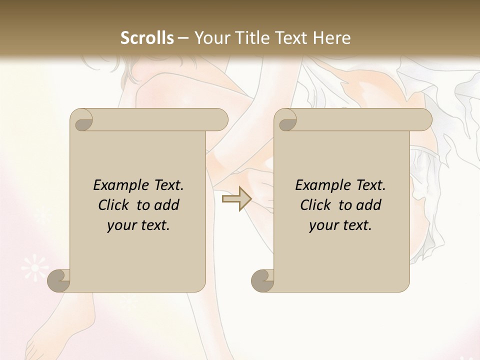 A Naked Woman Is Sitting On A Pink Background PowerPoint Template