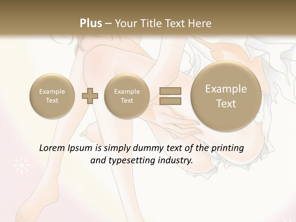 A Naked Woman Is Sitting On A Pink Background PowerPoint Template