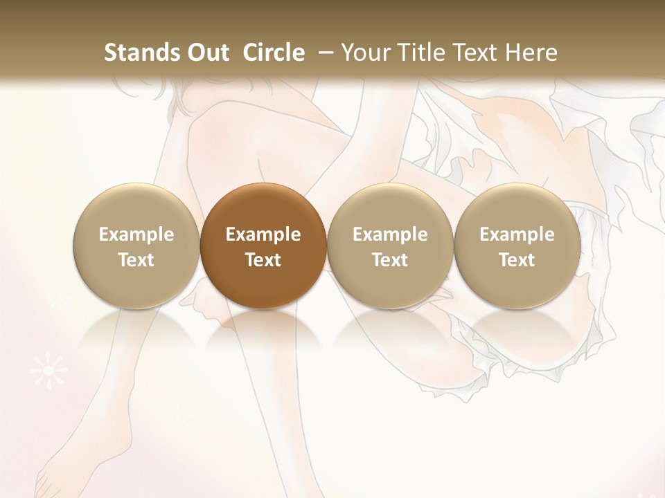 A Naked Woman Is Sitting On A Pink Background PowerPoint Template