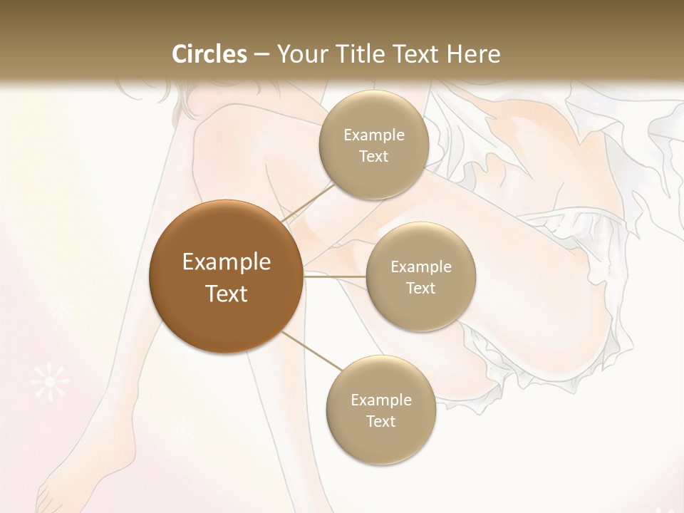 A Naked Woman Is Sitting On A Pink Background PowerPoint Template