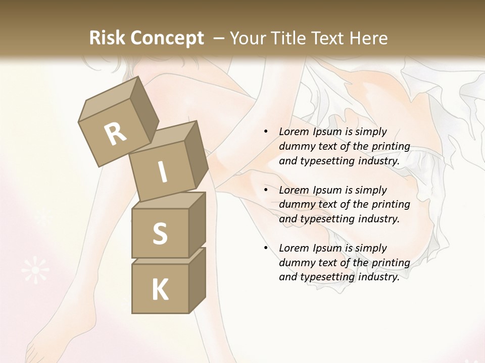 A Naked Woman Is Sitting On A Pink Background PowerPoint Template