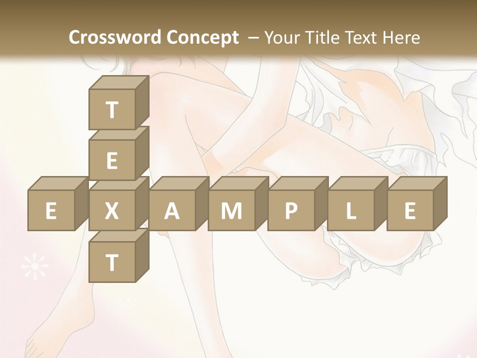 A Naked Woman Is Sitting On A Pink Background PowerPoint Template