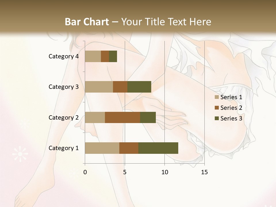 A Naked Woman Is Sitting On A Pink Background PowerPoint Template