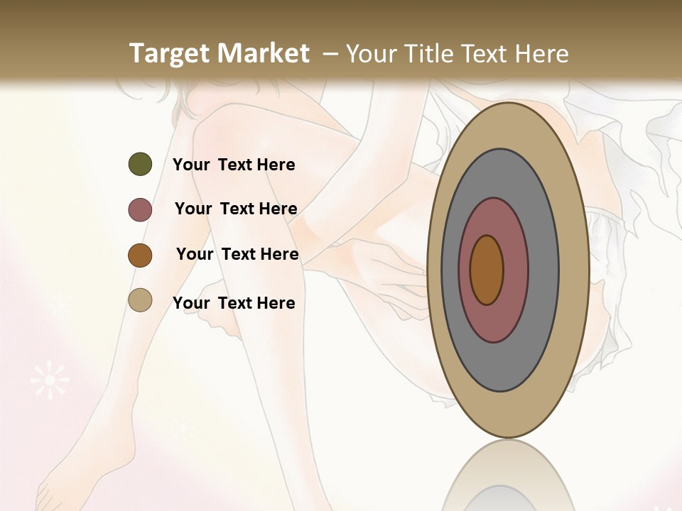 A Naked Woman Is Sitting On A Pink Background PowerPoint Template