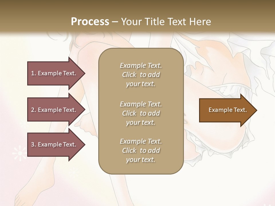 A Naked Woman Is Sitting On A Pink Background PowerPoint Template