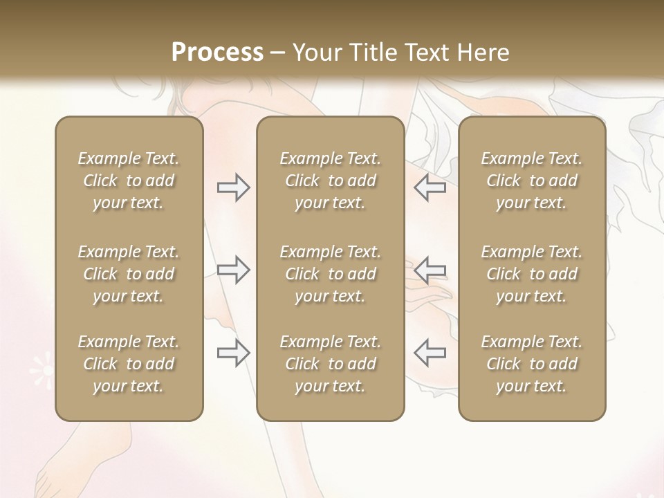 A Naked Woman Is Sitting On A Pink Background PowerPoint Template