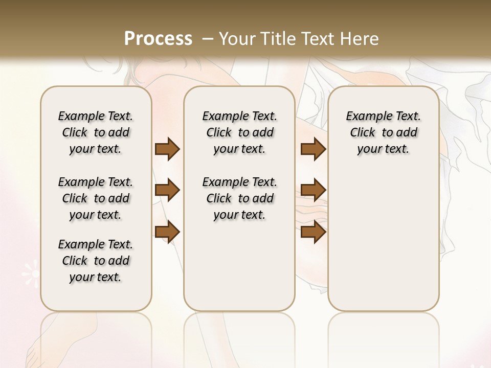 A Naked Woman Is Sitting On A Pink Background PowerPoint Template
