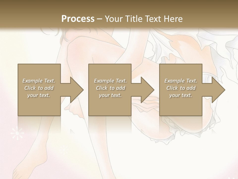 A Naked Woman Is Sitting On A Pink Background PowerPoint Template