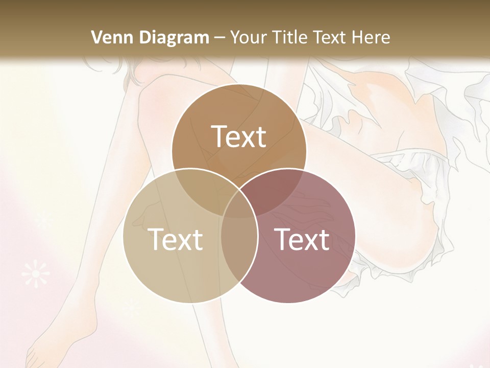 A Naked Woman Is Sitting On A Pink Background PowerPoint Template