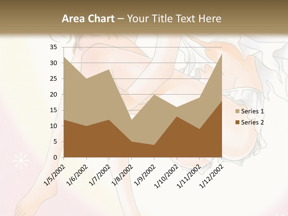 A Naked Woman Is Sitting On A Pink Background PowerPoint Template