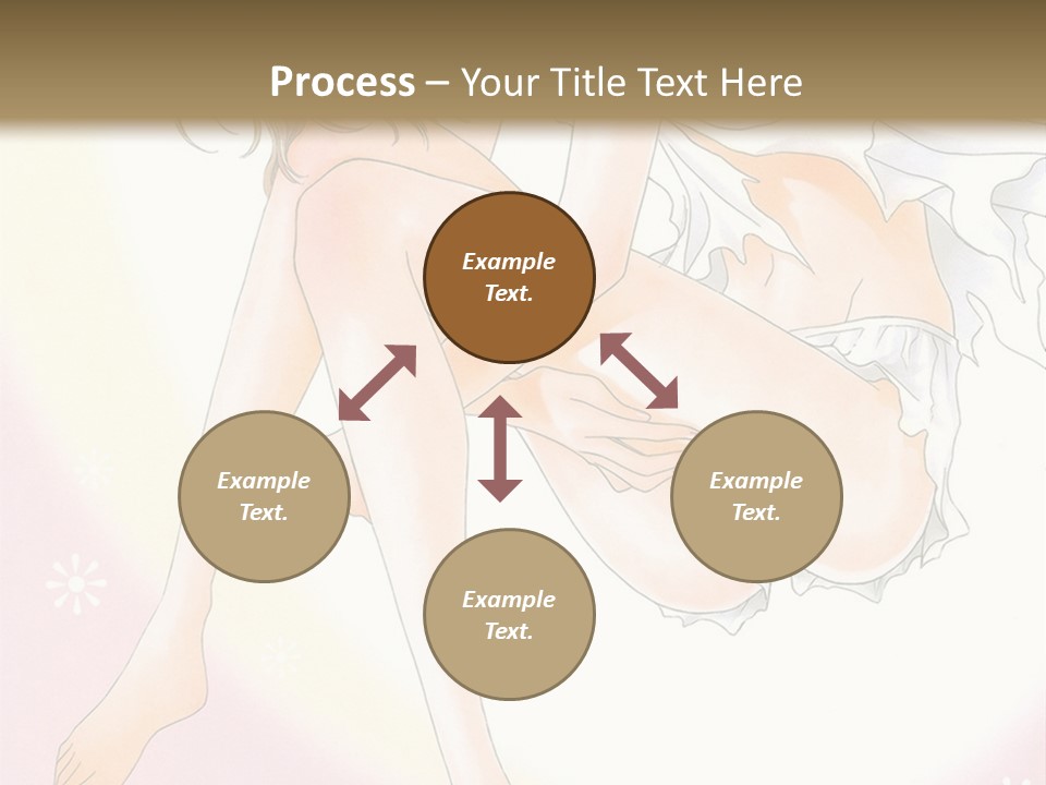 A Naked Woman Is Sitting On A Pink Background PowerPoint Template