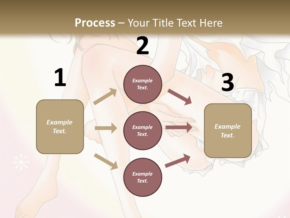 A Naked Woman Is Sitting On A Pink Background PowerPoint Template