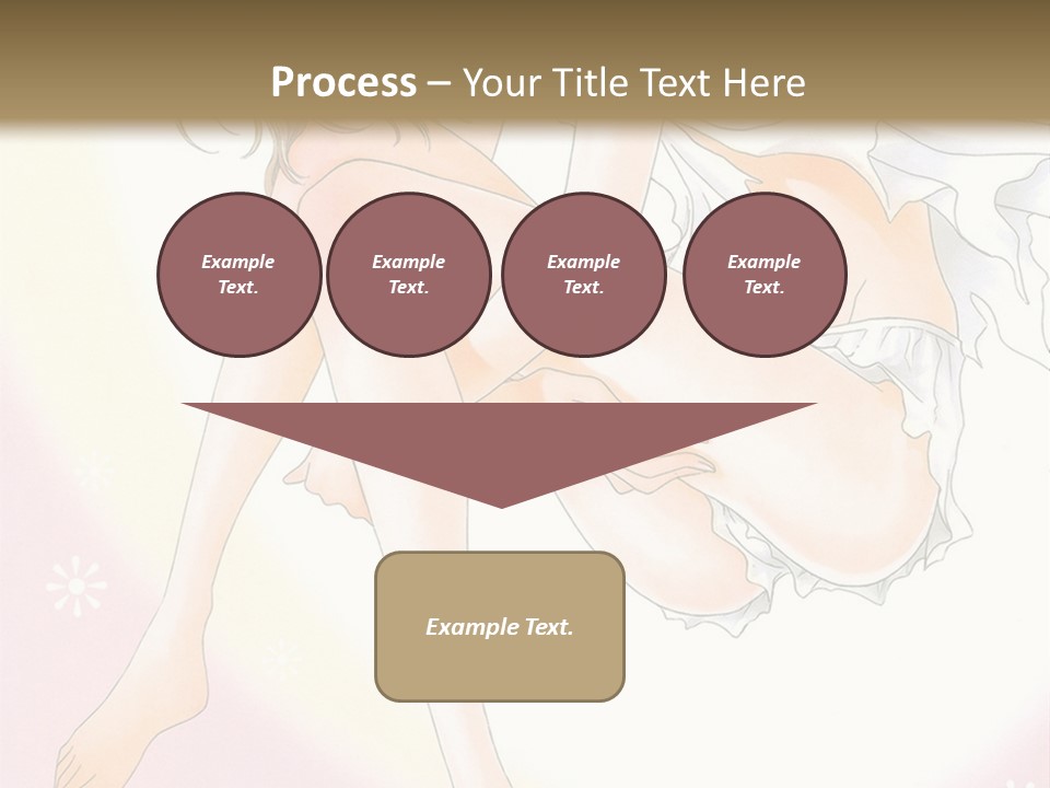 A Naked Woman Is Sitting On A Pink Background PowerPoint Template