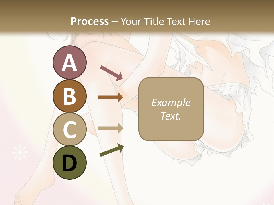 A Naked Woman Is Sitting On A Pink Background PowerPoint Template