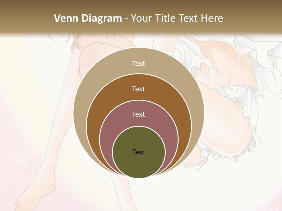 A Naked Woman Is Sitting On A Pink Background PowerPoint Template