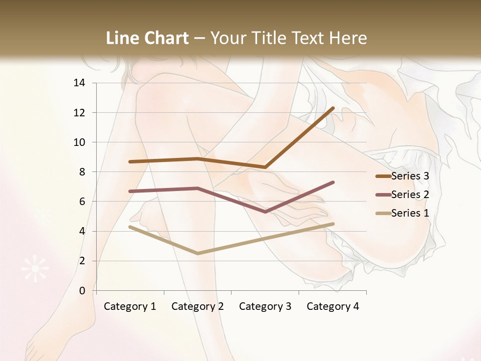 A Naked Woman Is Sitting On A Pink Background PowerPoint Template