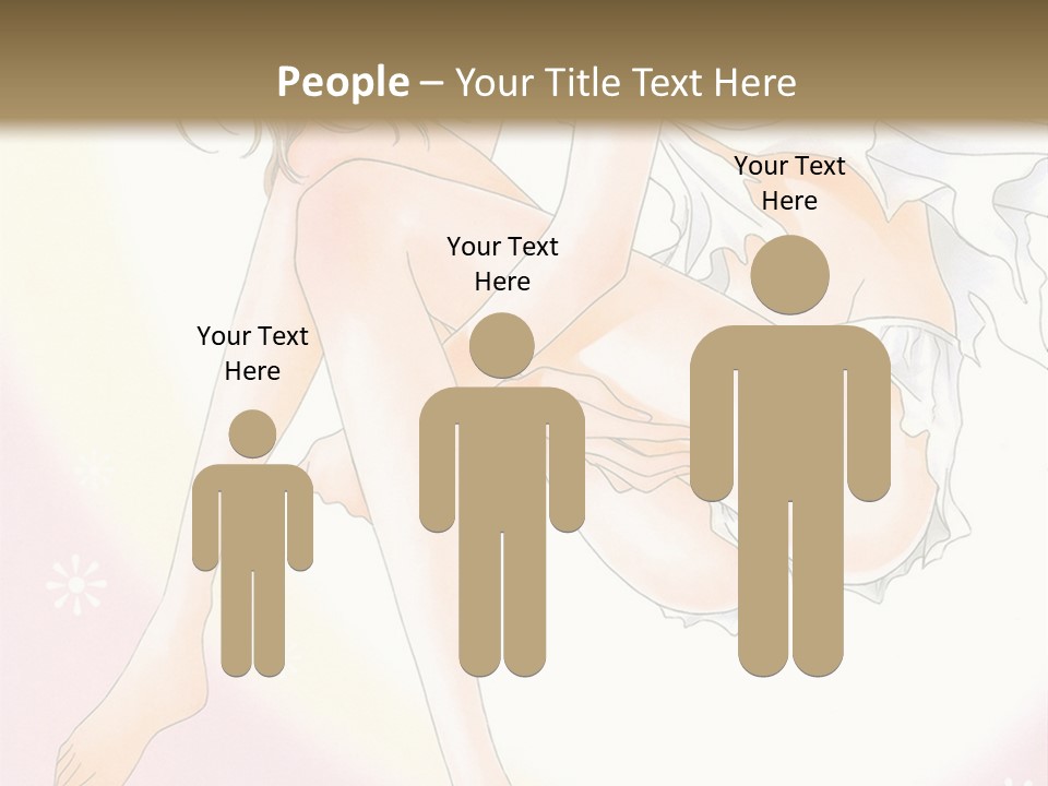 A Naked Woman Is Sitting On A Pink Background PowerPoint Template