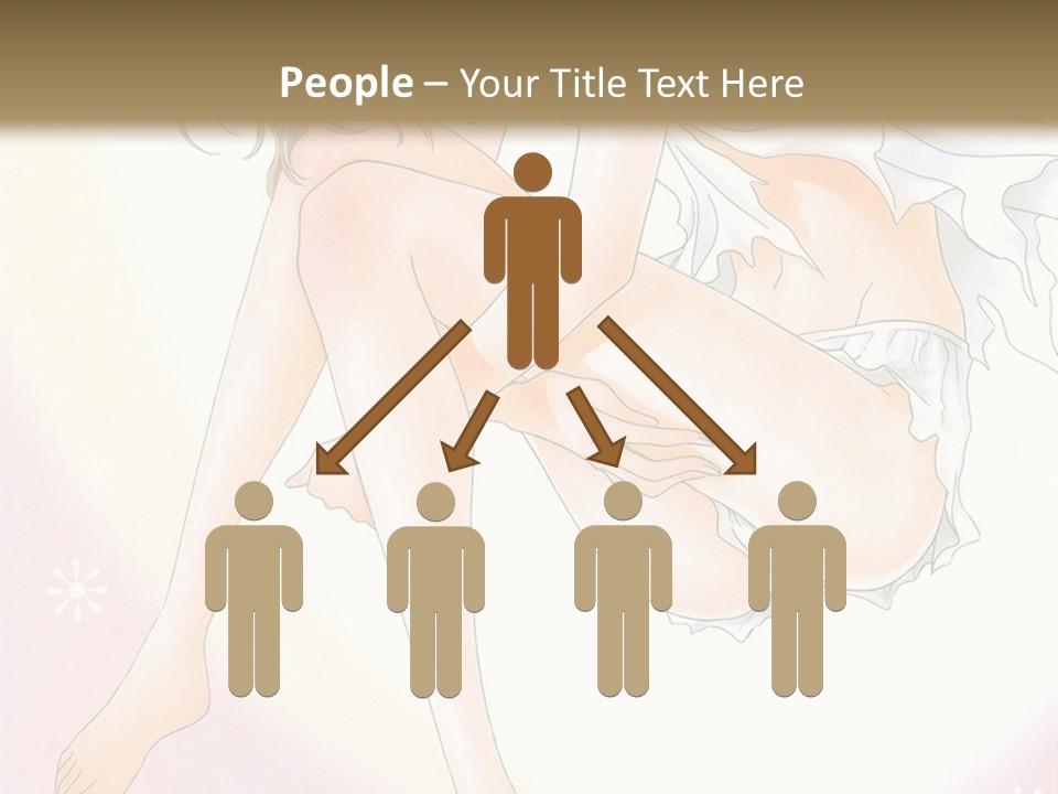 A Naked Woman Is Sitting On A Pink Background PowerPoint Template