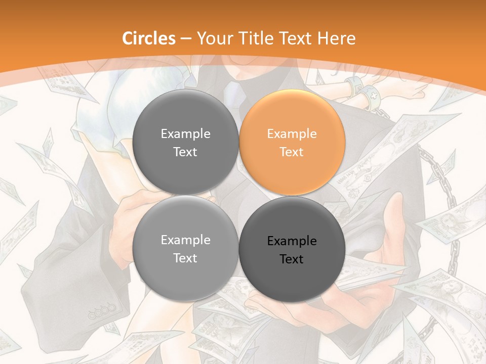 A Man And Woman Are Holding Money In Their Hands PowerPoint Template