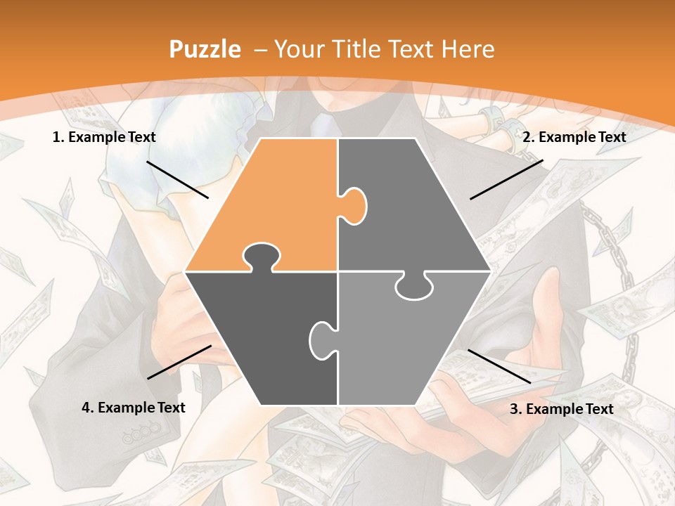 A Man And Woman Are Holding Money In Their Hands PowerPoint Template