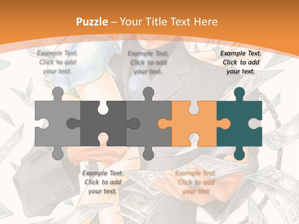 A Man And Woman Are Holding Money In Their Hands PowerPoint Template