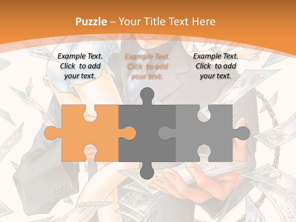 A Man And Woman Are Holding Money In Their Hands PowerPoint Template