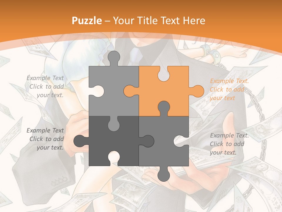 A Man And Woman Are Holding Money In Their Hands PowerPoint Template