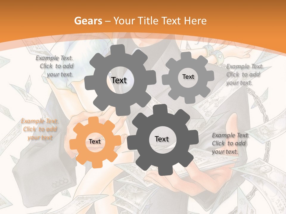 A Man And Woman Are Holding Money In Their Hands PowerPoint Template