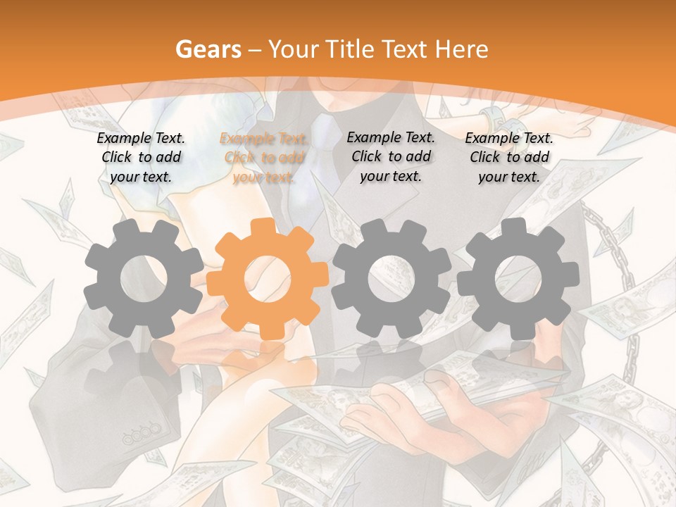 A Man And Woman Are Holding Money In Their Hands PowerPoint Template