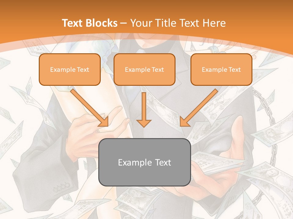 A Man And Woman Are Holding Money In Their Hands PowerPoint Template