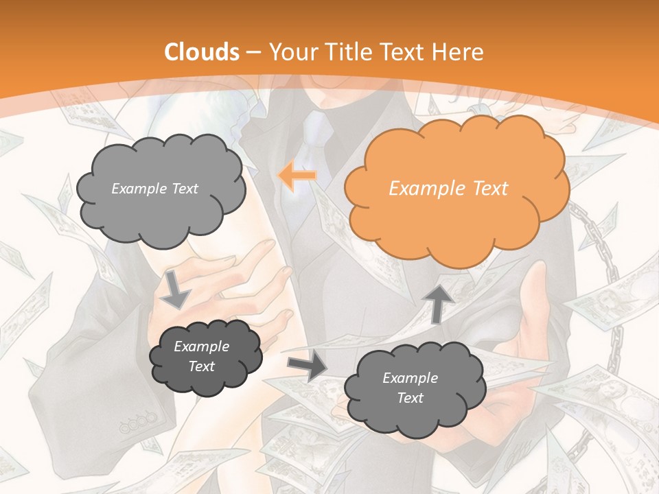 A Man And Woman Are Holding Money In Their Hands PowerPoint Template