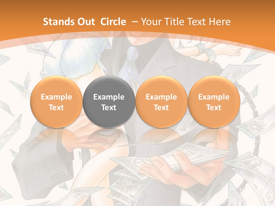 A Man And Woman Are Holding Money In Their Hands PowerPoint Template