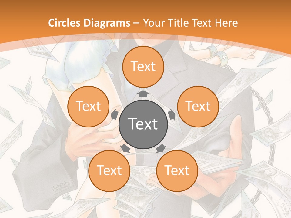 A Man And Woman Are Holding Money In Their Hands PowerPoint Template