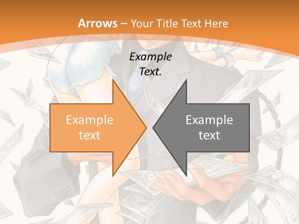 A Man And Woman Are Holding Money In Their Hands PowerPoint Template