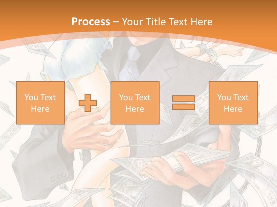A Man And Woman Are Holding Money In Their Hands PowerPoint Template