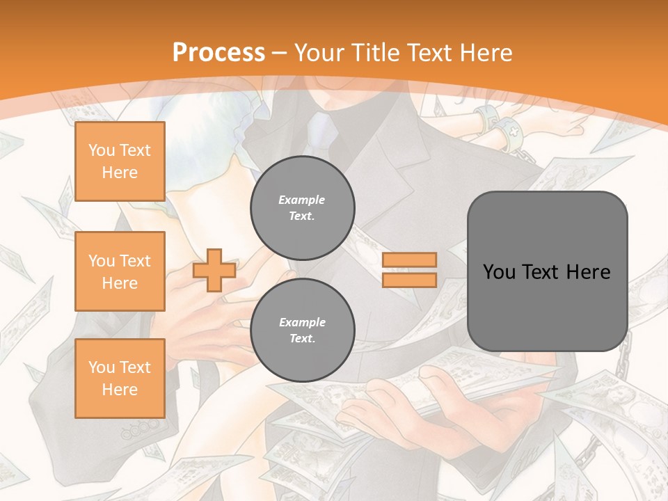 A Man And Woman Are Holding Money In Their Hands PowerPoint Template