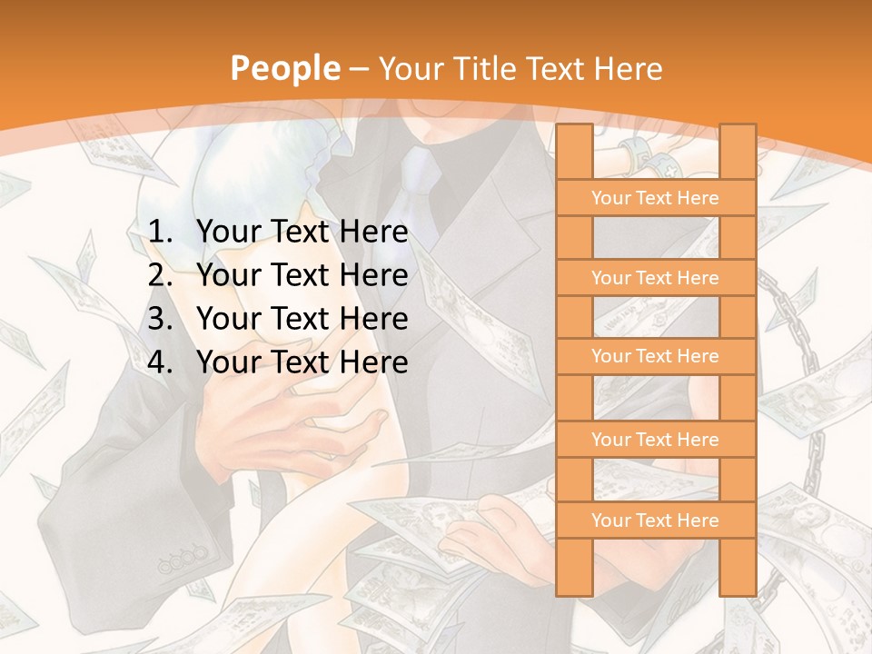 A Man And Woman Are Holding Money In Their Hands PowerPoint Template