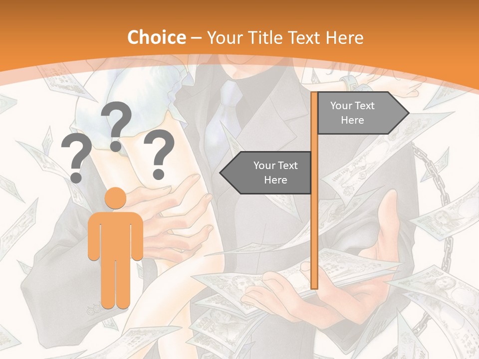 A Man And Woman Are Holding Money In Their Hands PowerPoint Template