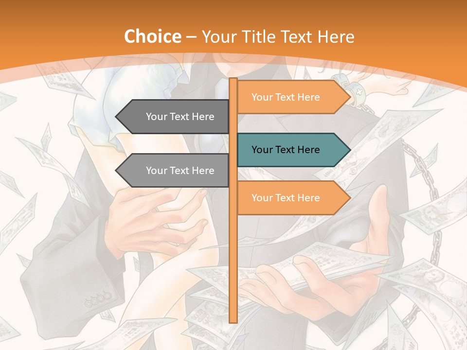 A Man And Woman Are Holding Money In Their Hands PowerPoint Template