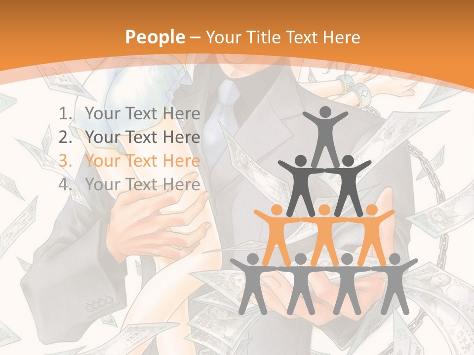 A Man And Woman Are Holding Money In Their Hands PowerPoint Template