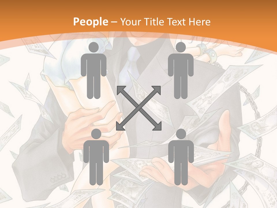 A Man And Woman Are Holding Money In Their Hands PowerPoint Template