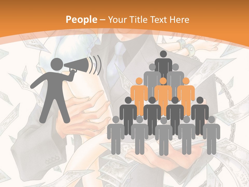 A Man And Woman Are Holding Money In Their Hands PowerPoint Template