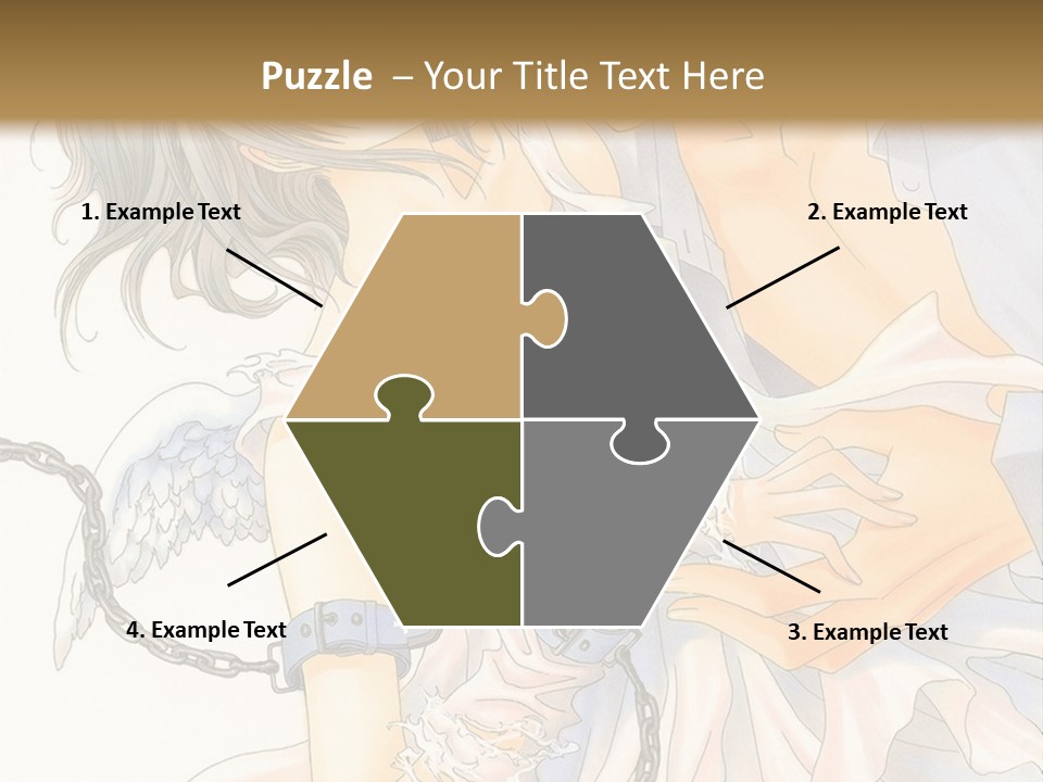 A Man And A Woman Are Hugging In Front Of A Brown Background PowerPoint Template